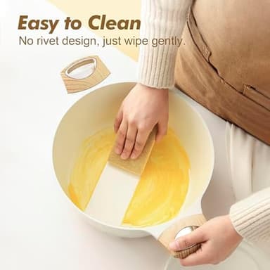 SENSARTE Ceramic Cookware Set, Pots and Pans Set Non stick, 14-Piece Induction Cookware, Non toxic Healthy Non Stick Kitchen Cooking Set, with Frying Pans Set, PFAS PTFE PFOA PFOS Free - Image 4