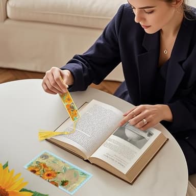 Kinsound 4pcs Metal Bookmarks with Tassel, Van Gogh Monet Oil Painting Theme Cute Book Markers for Reading Women, Book Lovers, Reading Accessories Gifts for Book Lovers - Image 4