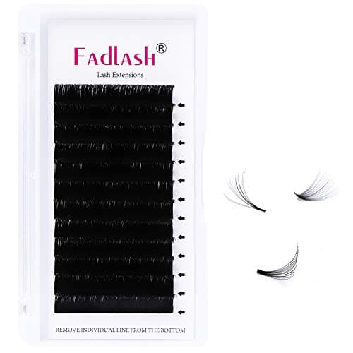 Eyelash Extensions Mega Volume Lash Extensions FADLASH 0.07mm Self Fanning Lashes D Curl 8mm Easy Fan Lashes by FADLASH (0.07-D, 8mm) - Image 1