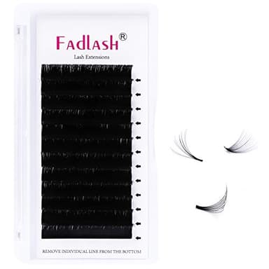 Eyelash Extensions Mega Volume Lash Extensions FADLASH 0.07mm Self Fanning Lashes D Curl 8mm Easy Fan Lashes by FADLASH (0.07-D, 8mm) - Image 1