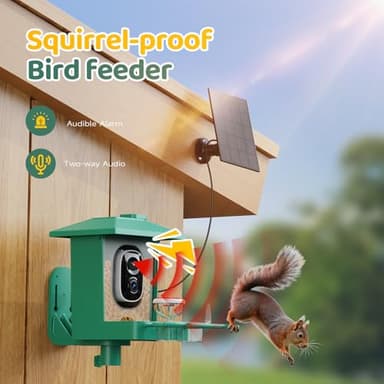 Bird Feeder with Camera Outdoor Solar: Smart Birdfeeder with AI Recognition - 2K HD Live Stream Video Camera for Outside Wild Birds Garden Decor - Bird Lover Gifts - Image 7