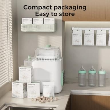 Momcozy Natural Washing Block for Baby Bottle Washer, Powerful Plant-Based Formula, Safe & Residue-Free, 120 Tablets - Image 5