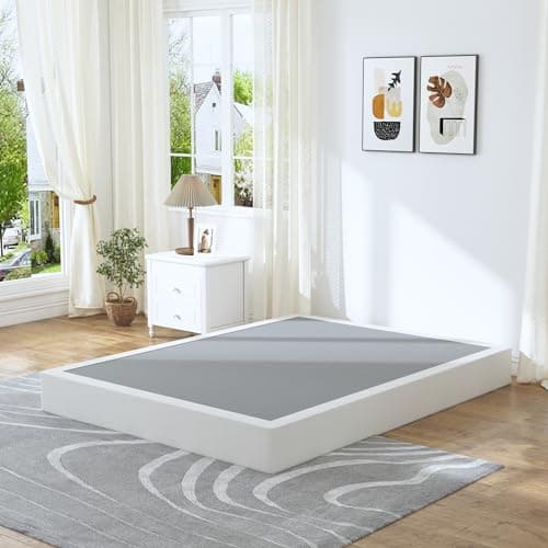 HOBINCHE Queen Box Spring - 7 Inch High Profile Box Spring for Queen Bed, Sturdy Metal Frame Mattress Foundation, Easy Assembly, Quiet & Noise-Free - Image 1