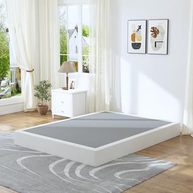 HOBINCHE Queen Box Spring - 7 Inch High Profile Box Spring for Queen Bed, Sturdy Metal Frame Mattress Foundation, Easy Assembly, Quiet & Noise-Free - Image 1