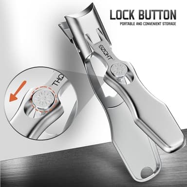 No Splash Design Nail Clippers for Thick Nails,Men,Seniors,Elder,Wide Jaw Opening Nail Cutter,SZQHT–Your Ultimate Grooming Solution for Thick Toenails Toenail Clippers and Stainless Steel Nail Files - Image 5