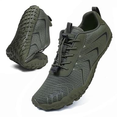 UBFEN Water Shoes Aqua Swim Shoes Mens Womens Beach Sports Quick Dry Barefoot for Boating Fishing Diving Surfing Z3 Green Color Size US 5 Women 4 Men - Image 2