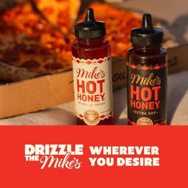 Mike's Hot Honey, Original & Extra Hot, America's #1 Spicy Honey with Chili Peppers, Gluten-Free, Paleo-Friendly, (10oz Bottle, 2 Pack) - Image 7