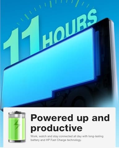 HP Slim Laptop for Business & Student - Windows 11 Pro • 1-Year Microsoft Office 365 • 14 inch HD • Intel Quad-core CPU • 16GB RAM, 128GB UFS, 256GB Micro SD • Sleek Design Portable Laptop • Sky Blue - Image 4