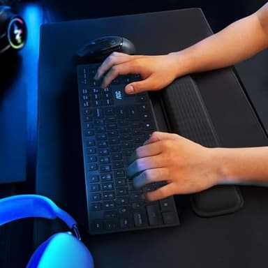 MEKASS Keyboard Wrist Rest, Soft Memory Foam Wrist Support for Keyboard, Keyboard Hand Rest Pad for Wrist Pain Relief, Keyboard Wrist Guard for Long Hours of Work, Gaming, Studying（Gray） - Image 9