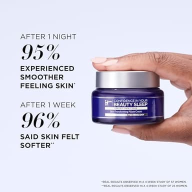 IT Cosmetics Confidence in Your Beauty Sleep Night Cream - Visibly Improves Fine Lines, Wrinkles, Dryness, Dullness & Loss of Firmness - With Hyaluronic Acid - Image 3