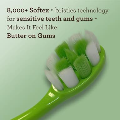 GuruNanda Butter On Gums Toothbrush, ADA Accepted, with 8000+ Ultra Soft Softex Bristles for Sensitive & Receding Gums, Perfect for Whiter Teeth, 8 Ct - Image 2
