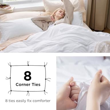 Bedsure Taupe Duvet Cover Queen Size - 3 Pieces Prewashed Cotton-Like Extra Soft Bedding Set, Includes 1 Duvet Cover 90x90 Inches with Zipper Closure & 2 Pillow Shams, Comforter Not Included - Image 4