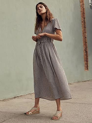 TEMOFON Women's Low Wedge Heels Summer Dressy Platform Sandals Elastic Ankle Strap Open Toe Shoes Champagne/Gold Size 8.5 - Image 3