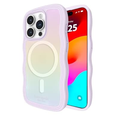 kate spade new york iPhone 15 Pro Case, Compatible with MagSafe - Wavy Iridescent - Image 1
