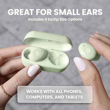 Back Bay Audio Tempo 30 Wireless Earbuds for Small Ears - Award-Winning Sound, Sweatproof Bluetooth Earbuds, Comfortable Ear Buds for Women, Green Earphones Small Ear Canals, Long Battery Headphones - Image 2
