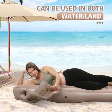 Toggloo Inflatable Full Body Pregnancy Pillow, Full Body Maternity Airbed with Belly Hole for Comfort – Best Prone Sleeping Support for Pregnant Women, Includes Electric Air Pump, Gray - Image 7