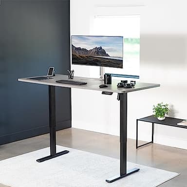 VIVO Electric 71 x 30 in Standing Desk, Memory Height Adjustment, 1B Series, Dark Gray Top Black Frame, DESK-KIT-1B7G - Image 2