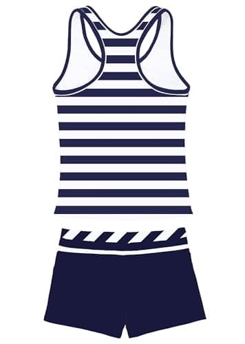 PROALLO Girls Bathing Suits Two Piece Vest Style Swimsuit with Boyshort Tankini Swimwear - Image 2