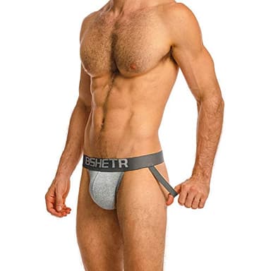 BSHETR Men's Jockstraps Athletic Supporters 4-Pack Cotton Work Out Underwear (4-Pack, size M:28"-30",71cm-76cm) - Image 3