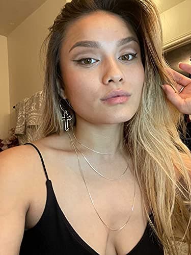 NAG.HC 925 Sterling Silver 0.8MM Box Chain Necklace for women - Available in 18K Gold or Silver or White Gold- Dainty&Thin&Strong &Add charm(16",silver) - Image 5