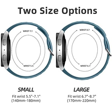 6 PACK No Gap Bands Only Compatible with Samsung Galaxy Watch 7/6/5/4 Band 40mm 44m/Watch 6 Classic 43mm 47mm/Galaxy Watch 5 Pro 45mm/4 Classic 42mm 46mm, 20mm Soft Silicone Sport Bands for Women Men - Image 6