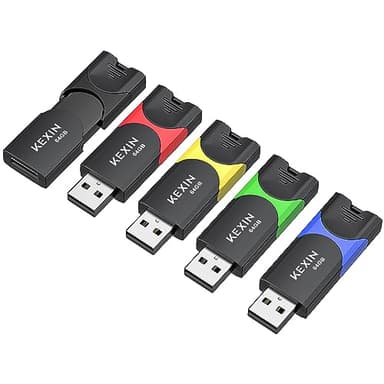 KEXIN Flash Drive 64GB Thumb Drive 5 Pack 64 GB USB Flash Drive USB 2.0 Memory Stick 64G Thumb Drives Jump Drive Data Storage (64GB, 5 Mixed Colors) - Image 8