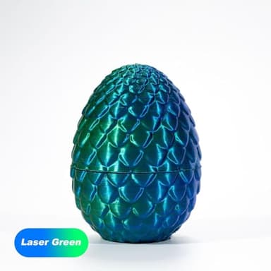 Zobetro 3D Printed Dragon with Surprise Egg, Articulated Crystal Dragon in Egg, Executive Dragon Fidget Desk Toys, Decorative Egg Gifts for Boys Kids Home Decor(Green) - Image 5
