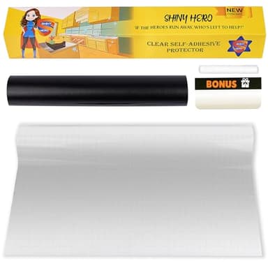 Clear Contact Paper Wall Protector - Self Adhesive Removable Film Transparent Plastic Backsplash Sheet Kitchen Oil Proof Waterproof Sticker Foil Heat Resistant Furniture Door Scratch Wallpaper Dog Cat - Image 1