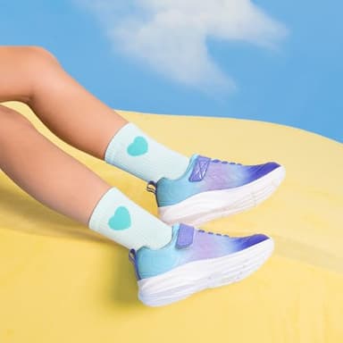 DREAM PAIRS Girls Shoes Kids Tennis Sparkle Ease Running Athletic Lightweight Sneakers for Little/Big Kids Toddler,Size 13 Little Kid,Navy/Purple/Blue,SDRS2411K - Image 4