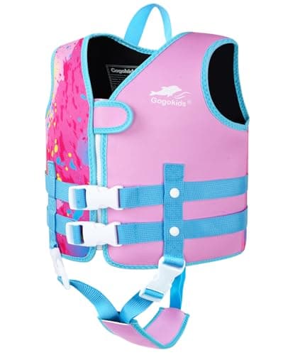 Gogokids Toddler Swim Vest, Kids Float Jacket with Dual Adjustable Strap, Child Swimming Pool Vest for 2-8 Years Swimming Learning - Image 1