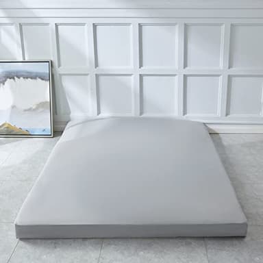 Heimorn Japanese Futon Mattress, Thick Foldable & Portable Sleeping Mattress with Dust-Proof Cover, Gray Full - Image 7