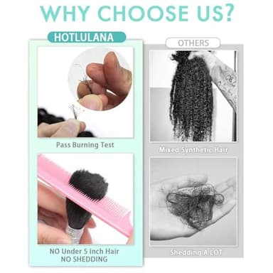 Human Braiding Hair for Boho Braids Deep Wave Bundles Human Hair 150g 6 Bundles/Pack 14 Inch Bulk Boho Hair for Braiding 12A Brazilian Curly Boho Braids Human Hair Braiding Hair Natural Color - Image 4