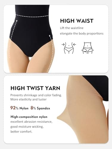 YOGAPRO Dance Tights Adult Women, Convertible Tights for Women, Transition Ballet pantyhose, Soft High Twist Yarn pantyhose - Image 3