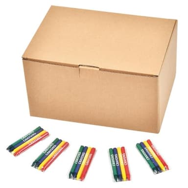 Madisi Crayons Bulk Pack, Regular Size, 4 Colors, cellophane 250 Packs, 1000 Count - Image 2