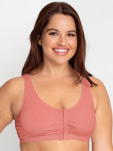 Fruit of the Loom Women's Front Close Builtup Sports Bra, Desert Dusk/Olive Night/Black, 38 - Image 2