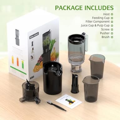 Cold Press Juicer, Slow Masticating Juicer with "5.4" Extra Large Feed Chute, Juicer Machines for Whole Fruits and Vegetables, Easy to Clean, Juice Extractor Machine - Image 8