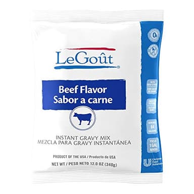 LeGout Beef Instant Gravy Mix No Artificial Flavors, 0g Trans Fat, 12 Ounce (Pack of 8) - Image 1
