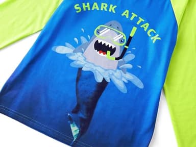 Beezizac Little & Big Boys Pajamas Snorkeling Shark 2-Piece Long Sleeve & Pants PJ Set Kid Sleepwear Size 10 - Image 3