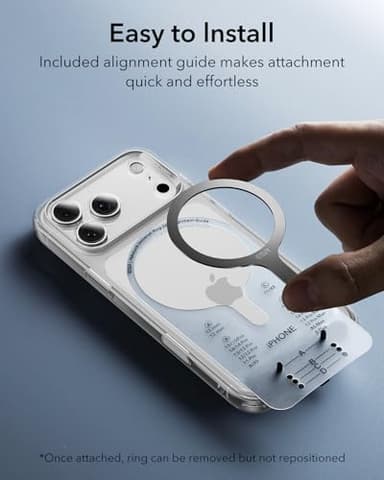 ESR for MagSafe Sticker 360, MagSafe Ring Magnet, 2 Pack Magnetic Ring, Universal Magnetic Wireless Charger Conversion Kit for iPhone 17/16/16e/15/14/13/12/11, Samsung Galaxy, Google Pixel 10, Black - Image 7