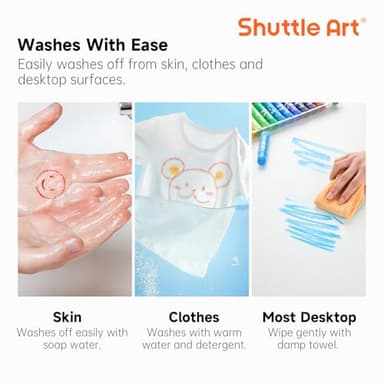 Shuttle Art Tempera Paint Sticks - 30 Solid Colours - Quick Drying - Works Great on Paper, Wood, Glass, Ceramic, Canvas - Image 7