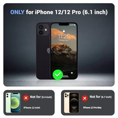 jaroco Magnetic for iPhone 12/12 Pro Case, [Compatible with MagSafe][Military Grade Drop Protection][Heavy Duty Protection][Non-Slip][Shockproof] 2-Layer Durable Bumper Phone Case 6.1''-Black - Image 2