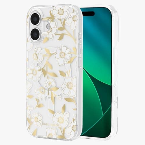 Kate Spade New York iPhone 17 Case - Compatible with MagSafe - Designer Phone Case - Sunshine Floral Gems - Image 1