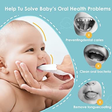 dearlomum Toddler Baby Dry Wipes, Newborn Tongue Cleaner, 60PCS Disposable Infant Wipes Clean Mouth,Gauze Gum Cleaner Toothbrush Baby Oral Cleaning Stick Dental Care for 0-36 Month - Image 4