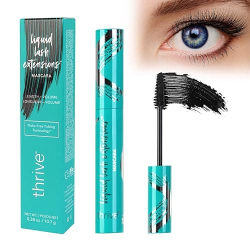 Thrive Mascara Liquid Lash Extensions Mascara-Brynn Thick and slender,Waterproof and sweat resistant(Rich Black 10.7g/0.38 OZ）