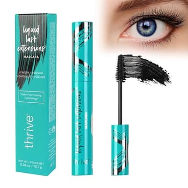 Thrive Mascara Liquid Lash Extensions Mascara-Brynn Thick and slender,Waterproof and sweat resistant(Rich Black 10.7g/0.38 OZ）