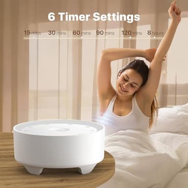 Kipcush Sound Machine & Night Light for Adults/Baby/Kid. White Noise Machine with Max 8H Timer & 20 Soothing Sleep Sounds. Small Size & Portable Design for Bedroom, Office, Travel. Favorites Buttons - Image 4