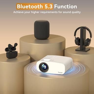 Projector with WiFi and Bluetooth, Pericat 4K Supported Native 1080P Projector, Portable Movie Outdoor Projector for Home Theater, Mini Projector Compatible with PC, HDMI, USB, TV Stick, PS5 - Image 4