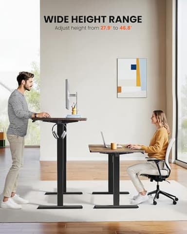 ErGear Electric Standing Desk, 55 x 27.5 inches, Height Adjustable Computer Desk with Memory Smart Panel, Vintage Brown - Image 7