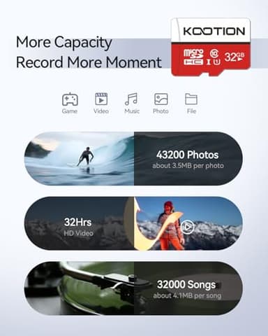 KOOTION 32GB Micro SD Cards 10-Pack, UHS-1 TF Flash Memory Card, U1, Class 10 microSDHC Card with Adapter - Image 5