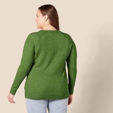 Amazon Essentials Women's Regular-Fit Soft Touch Long-Sleeve Crewneck Sweater, Green, Medium - Image 2
